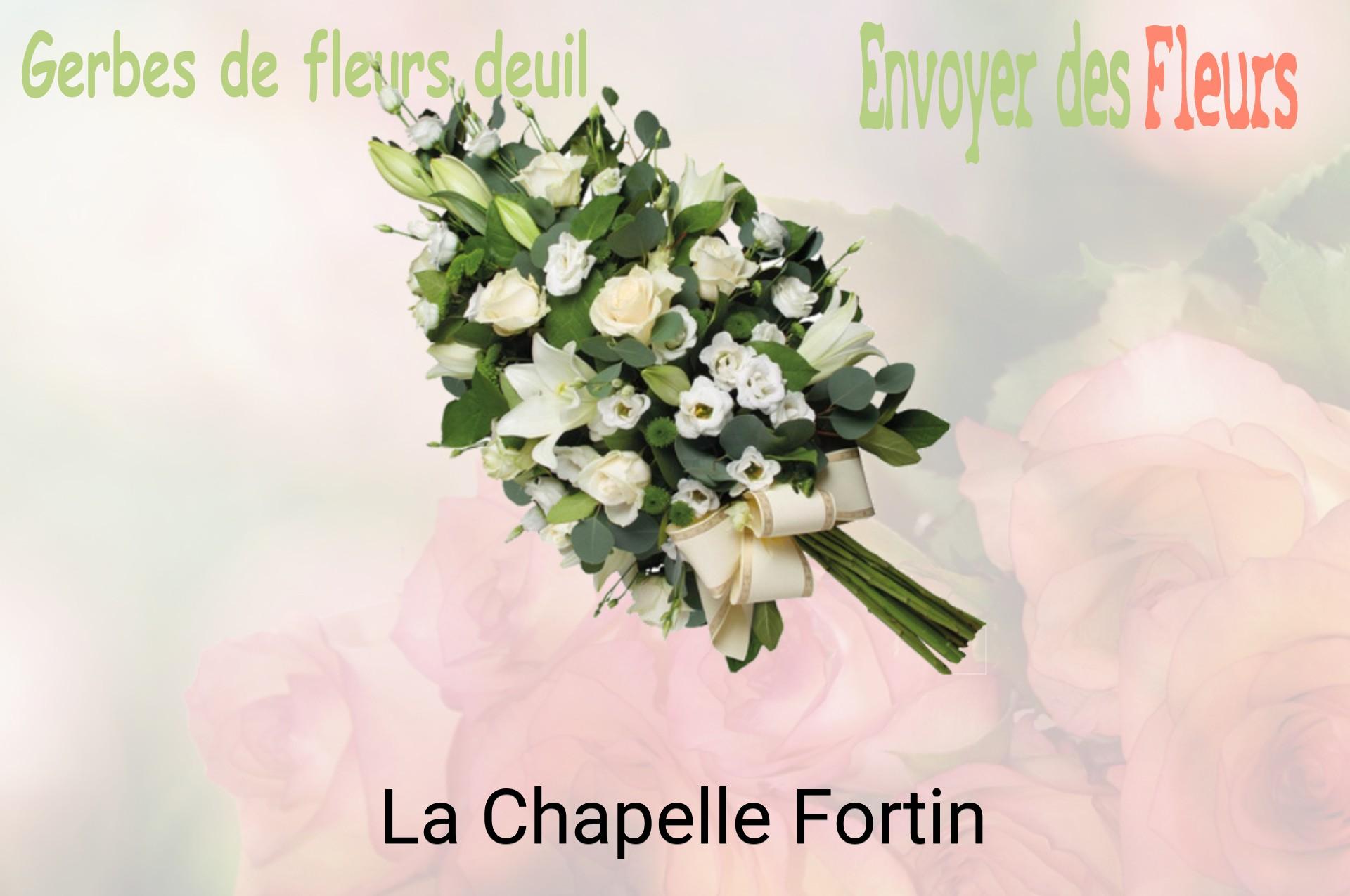 Gerbe de fleurs de deuil livrée à La Chapelle-Fortin